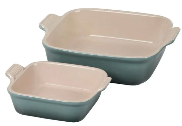 HERITAGE SQUARE COVERED CASSEROLE 2.5 QT CARIBBEAN