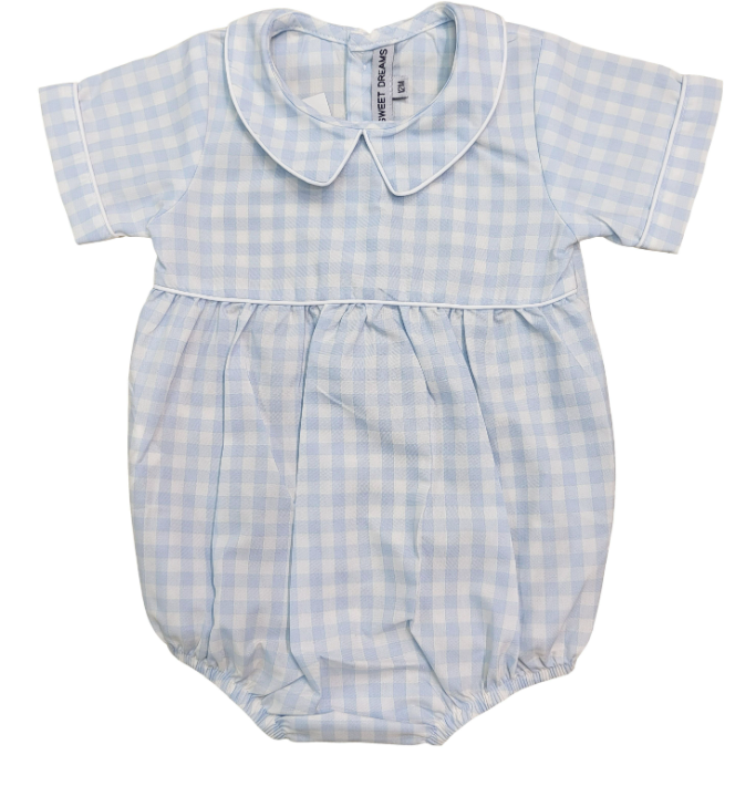 LIGHT BLUE GINGHAM BOY BUBBLE