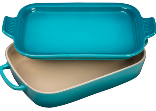 SHALLOW RECTANGLE DISH WITH PLATTER LID