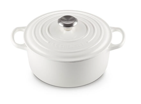 ROUND DUTCH OVEN WHITE 5.5 QT